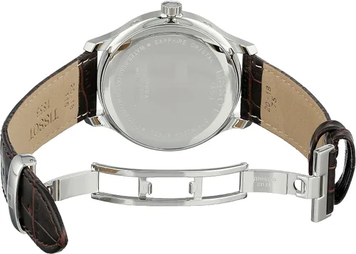 Vista 4 de Tissot T0636371603700 Reloj de acero inoxidable con banda marrón para hombre