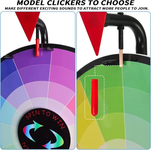 Vista 6 de Rueda giratoria de 18 pulgadas con altura ajustable de 38 a 63 pulgadas con soporte de piso para trípode, rueda giratoria de 14 ranuras con borrado