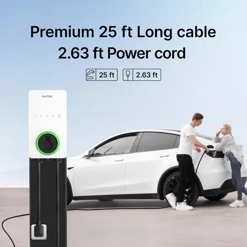 Vista 8 de Autel MaxiCharger - Cargador EV de nivel 2 de hasta 40 amperios, 240 V, estación de carga rápida para vehículos eléctricos para interiores
