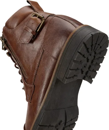 Vista 3 de Vostey Botas de hombre para hombre, botas casuales para motocicleta, combate, tobillo, botas de vestir para hombre