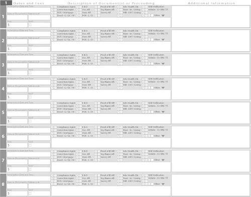 Vista 5 de Modern Journal of Notarial Events (cubierta suave) Paquete con sello rectangular Notario S-854 de Nevada para placa frontal