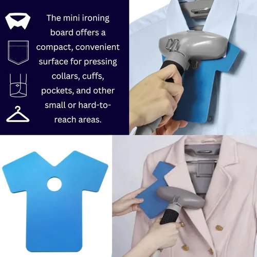 Vista 6 de SALAV Juego de accesorios de vapor de ropa comercial resistente, incluye mini tabla de planchar, manopla de vapor, paquetes descalcificadores de 3