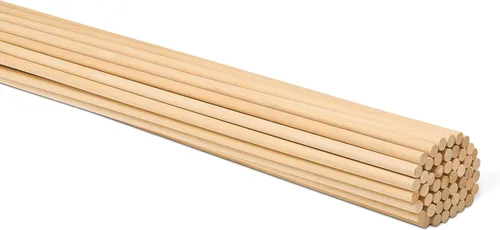Vista 14 de Varillas de madera sin terminar de 1/4 x 6 pulgadas, para manualidades y bricolaje, 50 unidades Woodpeckers