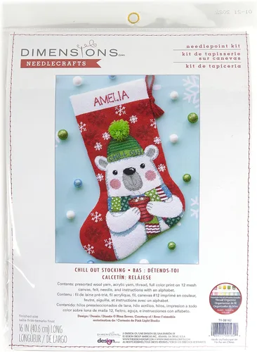 Vista 4 de Calcetín de Navidad Dimensions Needlecrafts de punto de cruz, de 16 pulgadas