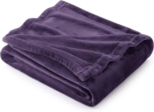 Vista 46 de Bedsure GentleSoft - Mantas de forro polar, tamaño Queen, color morado, manta de cama suave, ligera, afelpada, difusa, acogedora, de microfibra