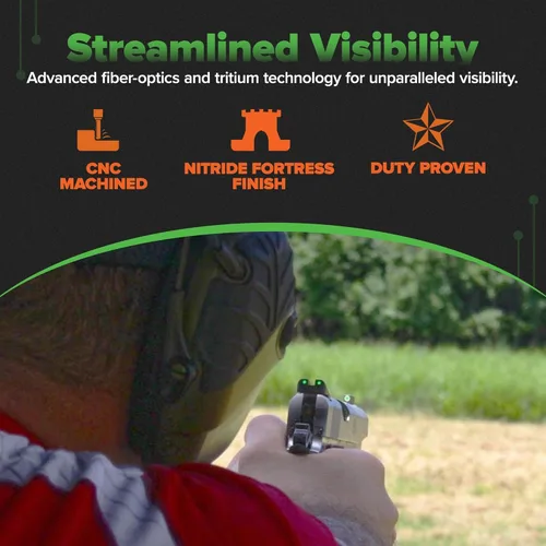 Vista 3 de Pistolas de noche TRUGLO Tritium que brillan en la oscuridad para pistolas Smith & Wesson, serie M & P (TG231MP)