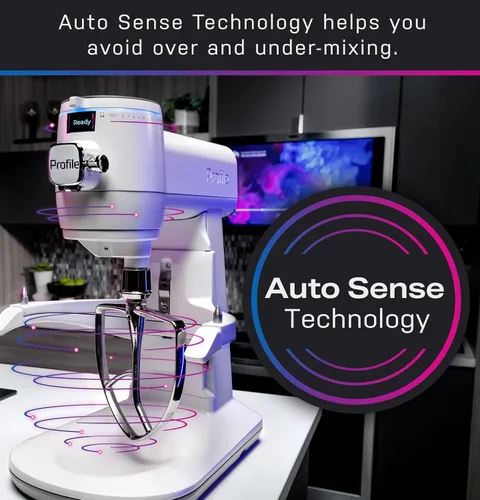 Vista 6 de GE Profile - Batidora de pie inteligente, báscula inteligente integrada y tecnología de detección automática, cuenco de acero inoxidable de 7 Negro