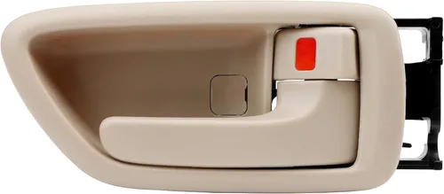 Vista 12 de Manijas de puerta interior con bisel (par), compatibles con Toyota Avalon Sequoia Tundra (cabina tripulación) 2000-2007, beige, lado izquierdo