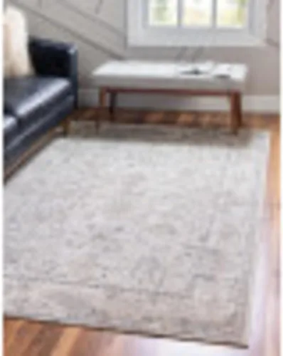 Vista 4 de Unique Loom Portland Collection - Alfombra central (2 pies 2 pulgadas x 3 pies 1 pulgada, rectangular, negro y blanco/negro)