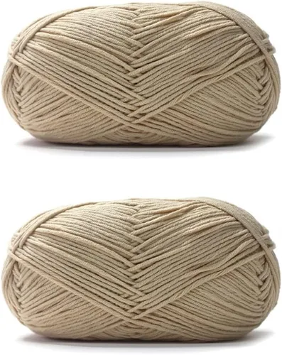 Vista 13 de Hilo de punto y ganchillo mezclado de acrílico y algodón, hilo mediano suave, transpirable y agradable a la piel para prendas de bebé, bufandas