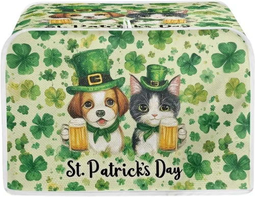 Vista 31 de Funda antipolvo para tostadora de pollo con estampado floral de gallo de 2 rebanadas, lavable, funda para hacer pan, antipolvo, cubiertas