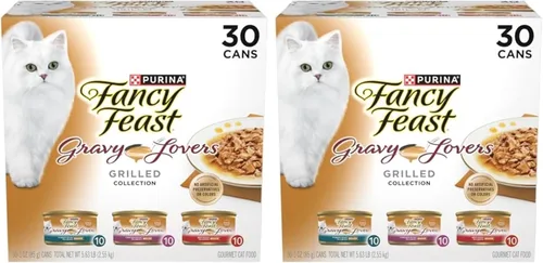 Vista 12 de Purina Fancy Feast, Paquete de comida gourmet húmeda para gatos, (24), 3 oz en latas, 0