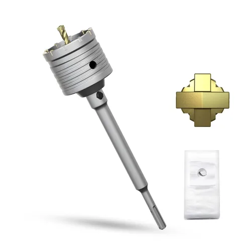 Vista 30 de Sierra de agujero para hormigón de 1-3/8", sierra de agujero para mampostería de 35 mm, con varilla de conexión SDS Plus de 110 mm para perforación