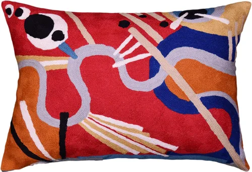 Vista 18 de Lumbar Kandinsky - Funda de almohada moderna intuitiva de mediados de siglo, funda de almohada abstracta de óxido, funda de almohada contemporánea