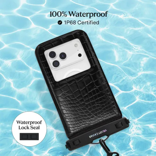 Vista 3 de VELVET CAVIAR Funda impermeable para teléfono con cordón, funda flotante IP68 para iPhone y todos los teléfonos, bolsa seca para esnórquel, playa