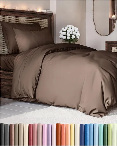 Vista 19 de Juego de funda de edredón tamaño Queen - Juego de funda de edredón extra suave tamaño Queen 90 x 90 con 2 fundas de almohada - Ropa de cama de hotel