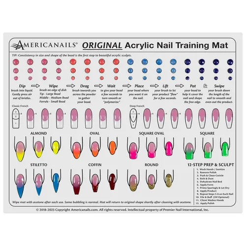 Vista 9 de Plantilla de Silicona Americanails para Capacitación en Uñas Acrílicas, en Español, para Principiantes, Aprender a Aplicar Uñas Acrílicas, Ayudará a