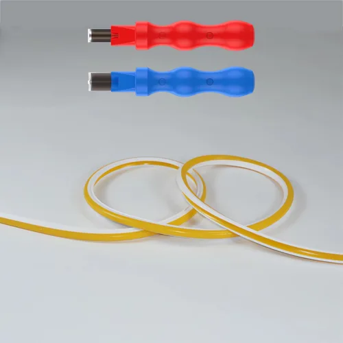 Vista 9 de JARBIH Cubierta de tira de luz LED flexible de neón separada, 16.4 pies 0.236 in sin desgaste, cubierta de difusor de silicona flexible con 2