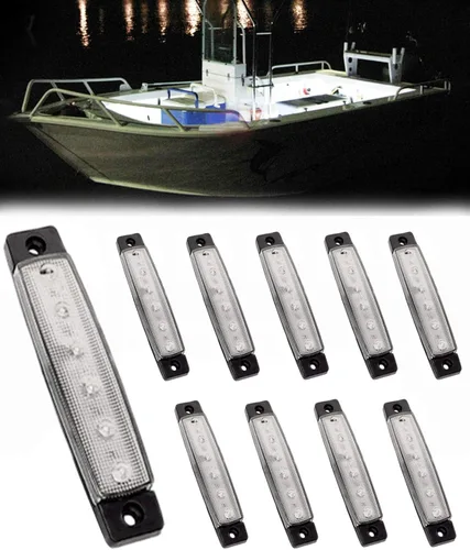 Vista 8 de Shangyuan Luces marinas para barco, luces interiores LED utilitarias para cubierta de cortesía, luz de cabina de popa de popa de 12 V, luces marinas