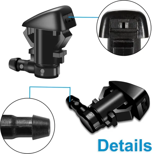 Vista 3 de Belleone Windshield Washer Nozzle Kit Compatible with 2005-2016 Jeep Grand Cherokee, 2005-2013 Chevy Malibu, Pontiac G6, Saturn Aura, Replace