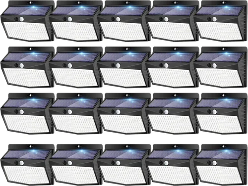 Vista 37 de Luces Solares para Exteriores, 12 Paquetes de Luces Solares con Sensor de Movimiento y Seguridad con 3 Modos de Iluminación, Luces Solares de Pared