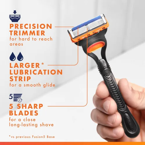 Vista 3 de Gillette Maquinilla de afeitar Fusion5 para hombre, mango + 1 repuesto de cuchilla de afeitar