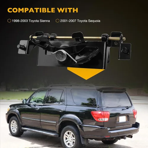 Vista 6 de Gledewen 69090-08010 Manija de puerta trasera de elevación de pestillo de puerta trasera de metal mejorada, compatible con Toyota Sienna 1998-2003