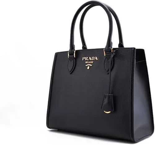 Vista 3 de Prada mujer negro Saffiano Lux bolso Satchel 1ba118