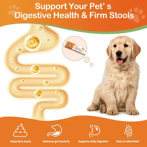 Vista 5 de Antidiarreico para perros – Pasta probiótica de pectina de caolín para perros, antidiarreico para gatos – Probiótico para cachorros que apoya