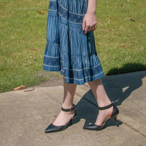Vista 2 de JENN ARDOR D'Orsay - Zapatos de tacón de gatito para mujer, punta cerrada, correa al tobillo, vestido de aguja