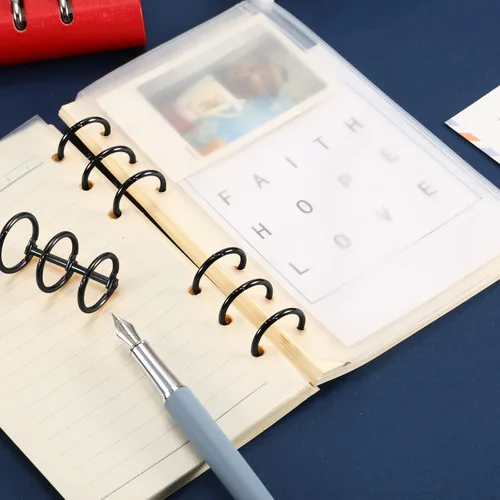 Vista 5 de 20 piezas de 3 anillas de metal para carpetas de hojas sueltas con cierre de resorte y bisagra dividida, con diámetro interior de 20 mm para diario