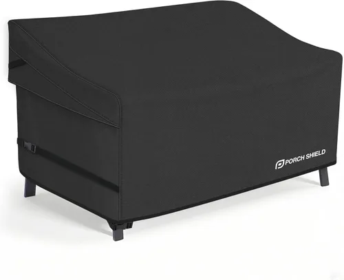 Vista 10 de Porch Shield Funda Impermeable para Sofá de Banco de Exterior – Funda para Sofá de Dos Plazas de Patio 56W x 31D x 33H pulgadas, Beige