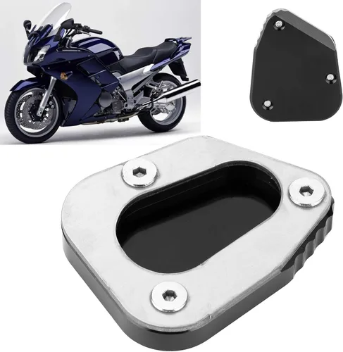 Vista 5 de Qiilu Soporte de extensión de pie para motocicleta, soporte lateral antideslizante, placa de soporte para FJR1300 FJR1300A/AS