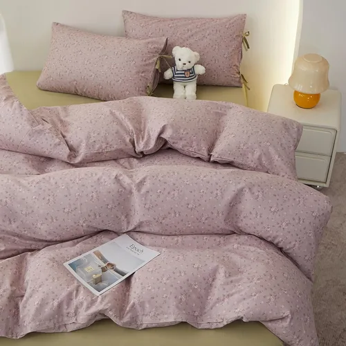 Vista 14 de Shabby Chic - Juego de funda de edredón floral, tamaño individual, 3 piezas, 100% algodón, estética, funda de edredón y 2 fundas de almohada, suave