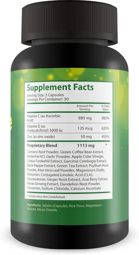 Vista 2 de Green Coffee Trick Detox Cleanse – Extracto de grano de café verde, cúrcuma, extracto de té verde, extracto de Garcinia cambogia y más – sobrecarga