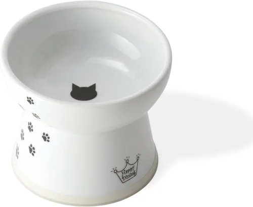 Vista 23 de Necoichi Cuenco elevado de comida para gatos sin estrés, elevado, prevención de reflujo, apto para lavavajillas y microondas, vendedor número 1