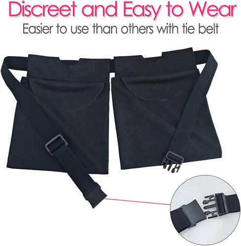 Vista 6 de Soporte de drenaje para mastectomía, bolsa de abdominoplastia, bolsillos de drenaje, cinturón para cirugía de cáncer de mama, bombillas de drenaje