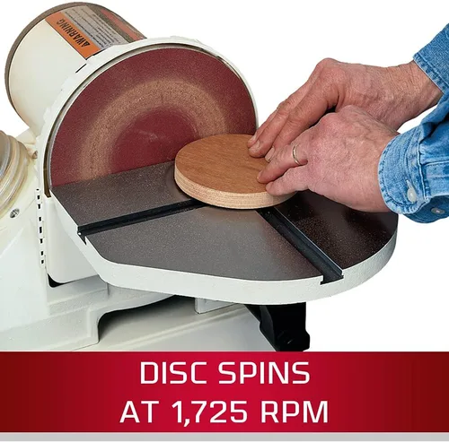 Vista 5 de JET JSG-96OS, correa de 6 x 48 pulgadas y lijadora de disco de 9 pulgadas con soporte, 1 ph 115 V (708596K)