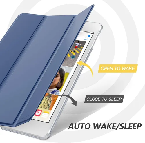 Vista 5 de MoKo Funda para iPad Mini 5 2019/Mini 4 2015 (5ta/4ta Generación 7.9 pulgadas), funda delgada y ligera con soporte inteligente, protector trasero