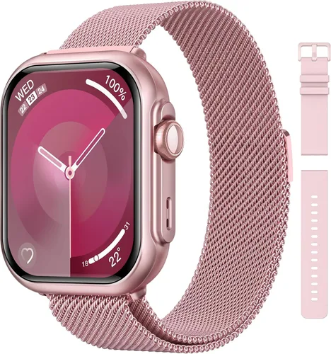 Relojes inteligentes para mujer Fitness Tracker 1.85 "Smartwatch con 30 días+duración de la batería marcarespuesta llamada llamada sueño ritmo