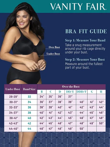 Vista 4 de Vanity Fair Brasier moldeador Beauty Back con efecto reductor de busto, no se marca en espalda (36C-42H)