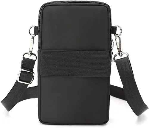 Vista 2 de Bolso bandolera Oxford con cremallera para teléfono celular para Samsung Galaxy S24+ S23 FE S23 S22 S21 S20 FE S10e A01 A54
