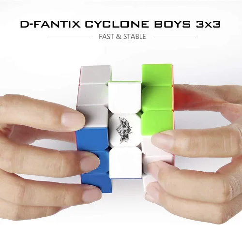 Vista 5 de D-FantiX Cyclone Boys Cubo mágico de velocidad 3 x 3 x 3, sin adhesivos, 2.2 in.
