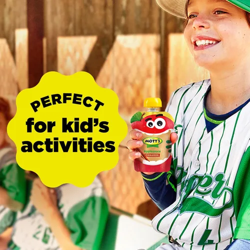 Vista 7 de Mott's Puré de manzana y canela, bolsas transparentes de 3.2 onzas, paquete de 20