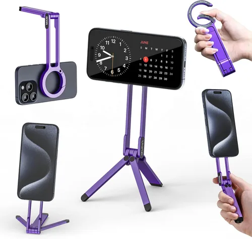 Vista 13 de ULANZI MA30 - Soporte magnético de trípode para iPhone - Maglock de aluminio para teléfono inteligente, mini trípode de bolsillo, soporte