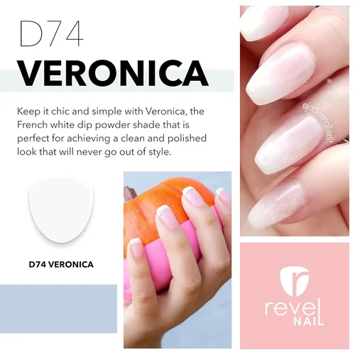 Vista 28 de Revel Nail Polvo de inmersión, esmalte de uñas en polvo rosa y francés, resistente a las astillas, con vitamina E y calcio, manicura de bricolaje