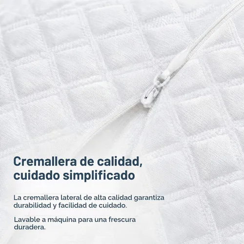 Vista 8 de WINGLAM Almohada de espuma viscoelástica para aliviar el dolor de cuello, almohada ortopédica ergonómica de apoyo cervical para personas que duermen