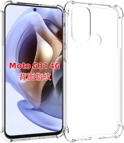 USTIYA Funda para Motorola G31 Clear Moto G31 Cubierta TPU Cuatro Esquinas Cubierta Protectora Transparente Suave Funda