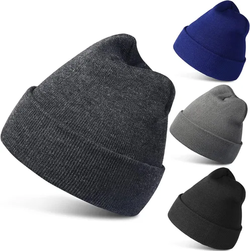 Vista 8 de Gorro de punto cálido para hombre y mujer, para invierno, otoño, verano, primavera