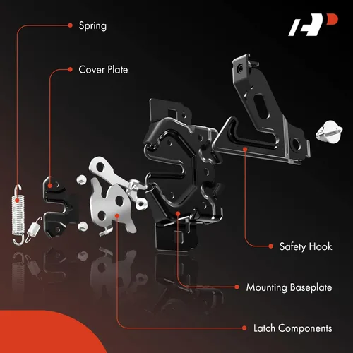 Vista 2 de A-Premium Bloqueo de pestillo de capó compatible con Subaru Impreza 2008-2014, conjunto de pestillo del capó del motor de bloqueo de capó delantero